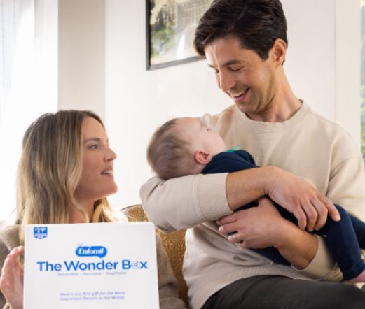 Shai Miller Peck with his parents Josh Peck and Paige O’Brien